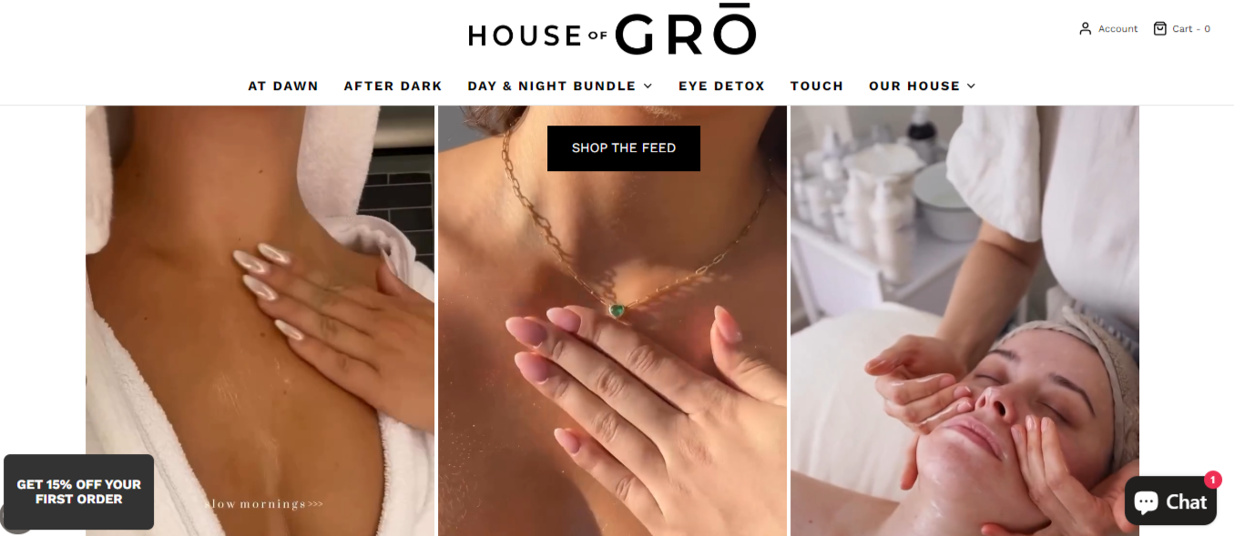 Womens products from houseofgro website