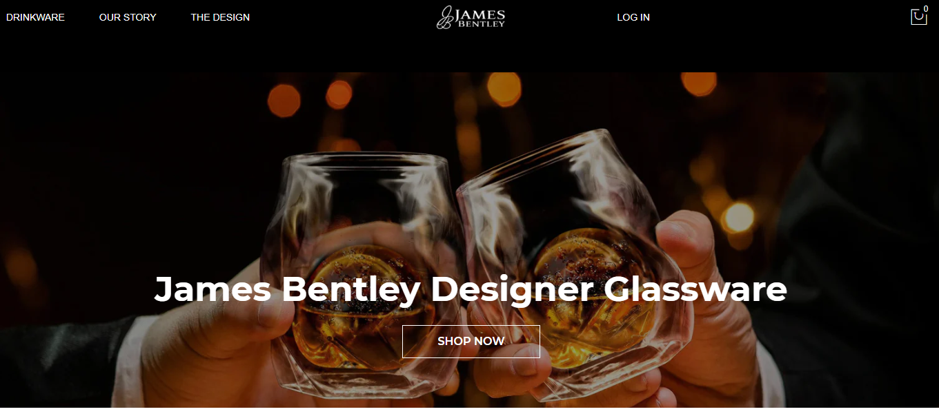 James Bentley Designer Glassware jamesbentleyglass website