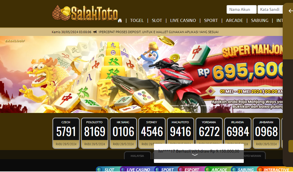 The salaktoto Onlline Game website by Thhinktive IT solution