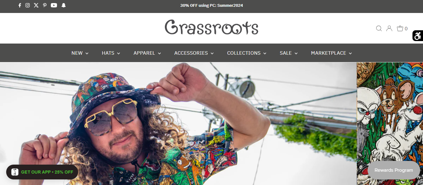 Get man accessories from grassroots California